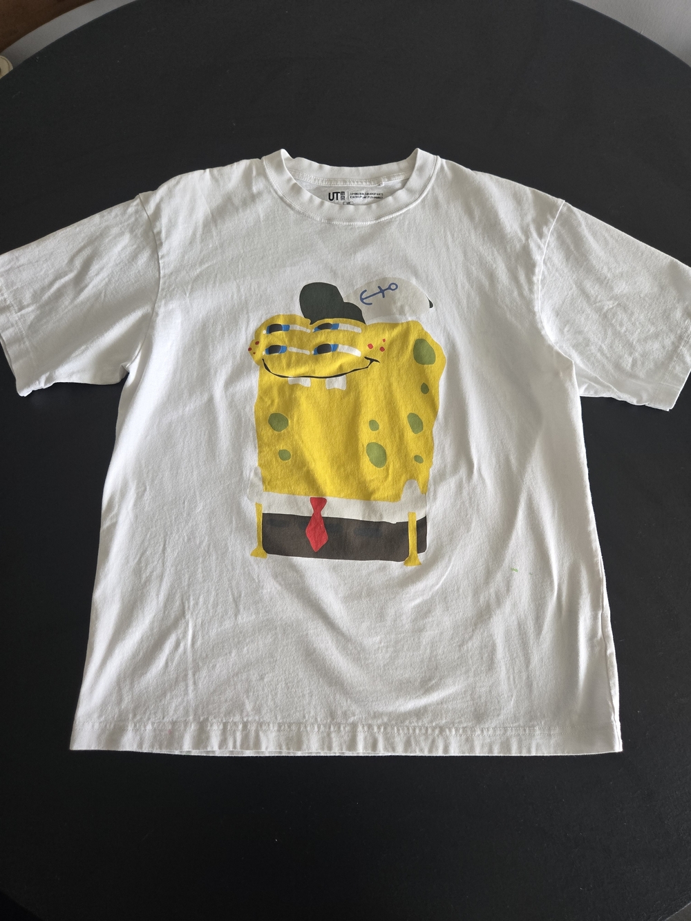 ​Uniqlo X Spongebob Squarepants White Unisex Oversized Graphic Tee Size Small